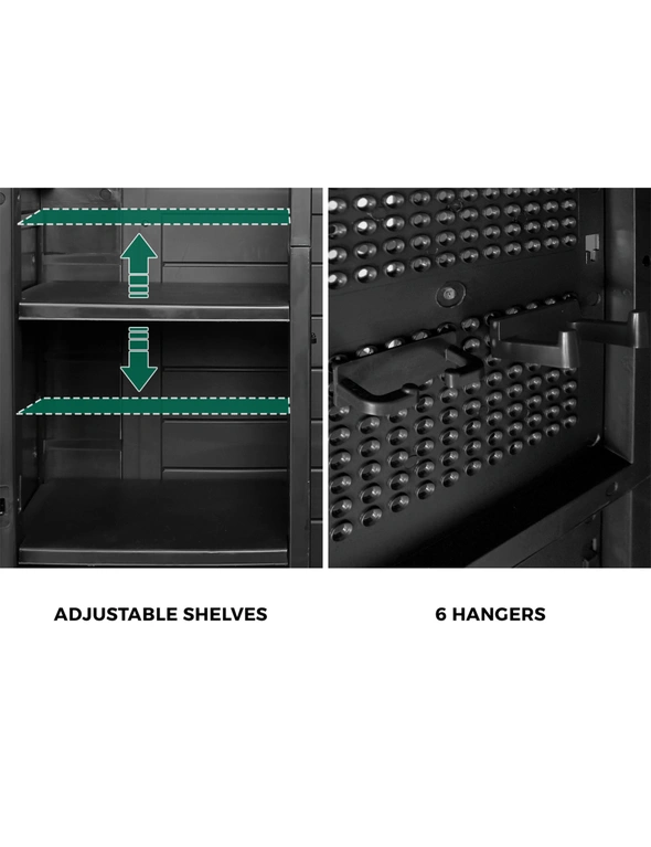 Livsip Outdoor Storage Cabinet Box Cupboard Garage Garden Adjustable Lockable, hi-res image number null