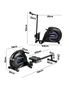 Finex Rowing Machine Elastic Rope Resistance Rower Adjustable Home Gym Fitness, hi-res