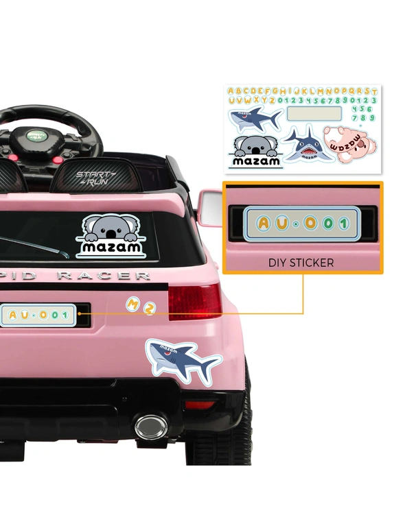 Mazam Kids Ride On Car Electric Vehicle Toy Remote Cars Gift MP3 LED light 12V, hi-res image number null