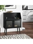 Oikiture Buffet Sideboard Cabinet Storage Cupboard Kitchen Hallway Table Black, hi-res