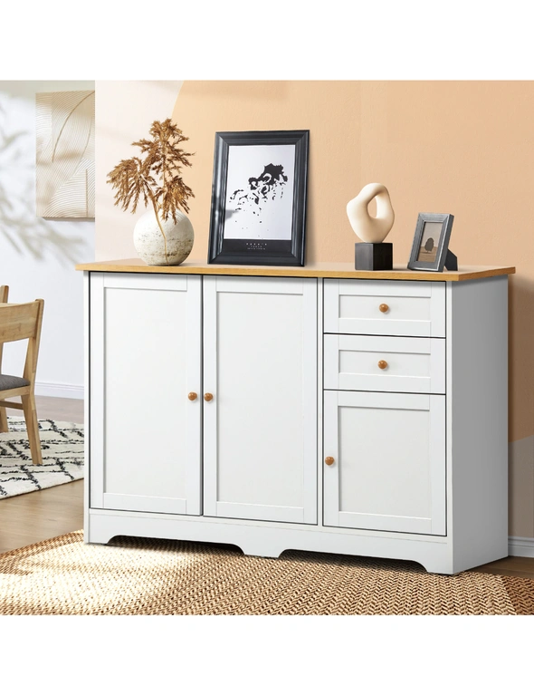 Oikiture Buffet Sideboard Cabinet Storage Cupboard Hallway Kitchen Drawers Table, hi-res image number null