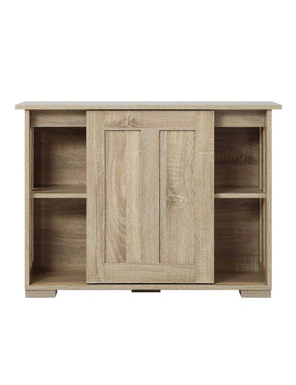Oikiture Buffet Sideboard Cabinet Doors Storage Cupboard Hallway Table Natural, hi-res image number null