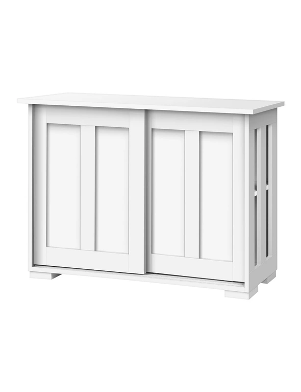 Oikiture Buffet Sideboard Cabinet Doors Storage Cupboard Hallway Table White, hi-res image number null