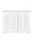 Oikiture Buffet Sideboard Cabinet Doors Storage Cupboard Hallway Table White, hi-res