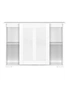 Oikiture Buffet Sideboard Cabinet Doors Storage Cupboard Hallway Table White, hi-res