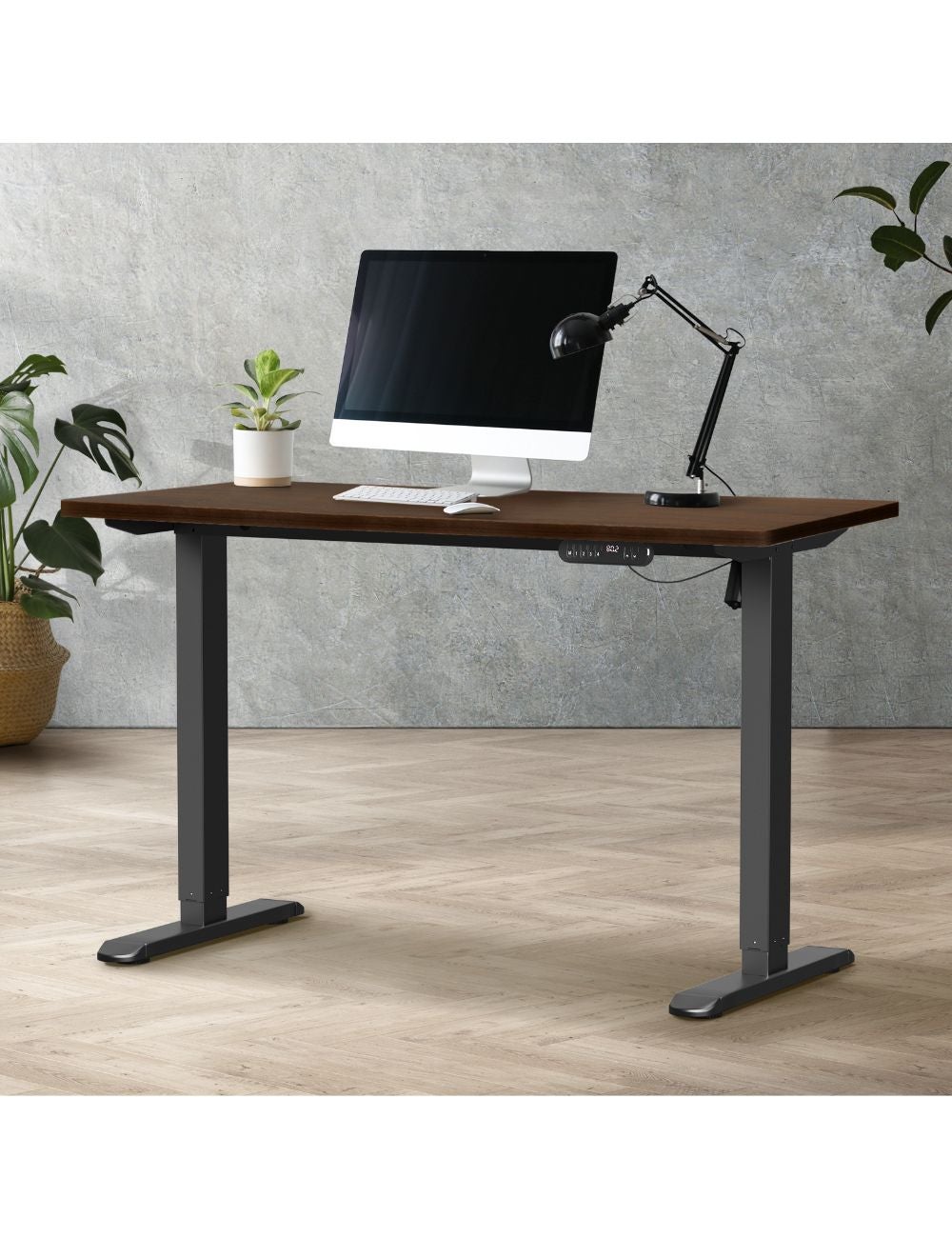 Oikiture Electric Standing Desk Single Motor Height Adjustable Sit