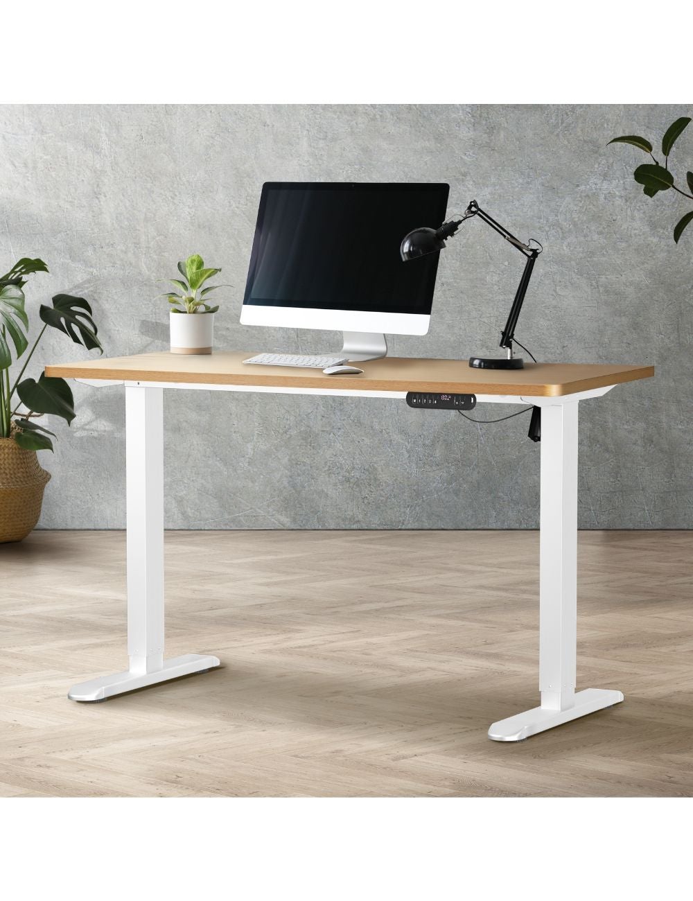 Oikiture Electric Standing Desk Single Motor Height Adjustable Sit