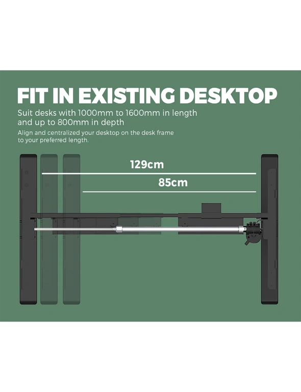 Oikiture Standing Desk 1.4m x 0.7m Height Adjustable Sit Stand Electric Motorised, hi-res image number null