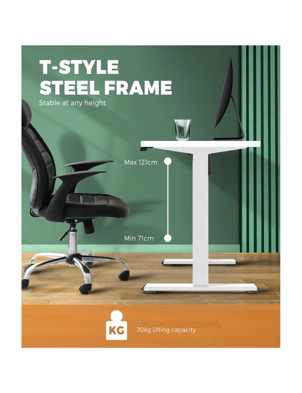 Oikiture Standing Desk Frame Height Adjustable Sit Stand Motorised Table leg, hi-res image number null