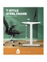 Oikiture Standing Desk Frame Height Adjustable Sit Stand Motorised Table leg, hi-res