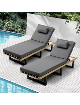 Livsip 2X Sun Lounger Day Bed Outdoor Setting Patio Furniture