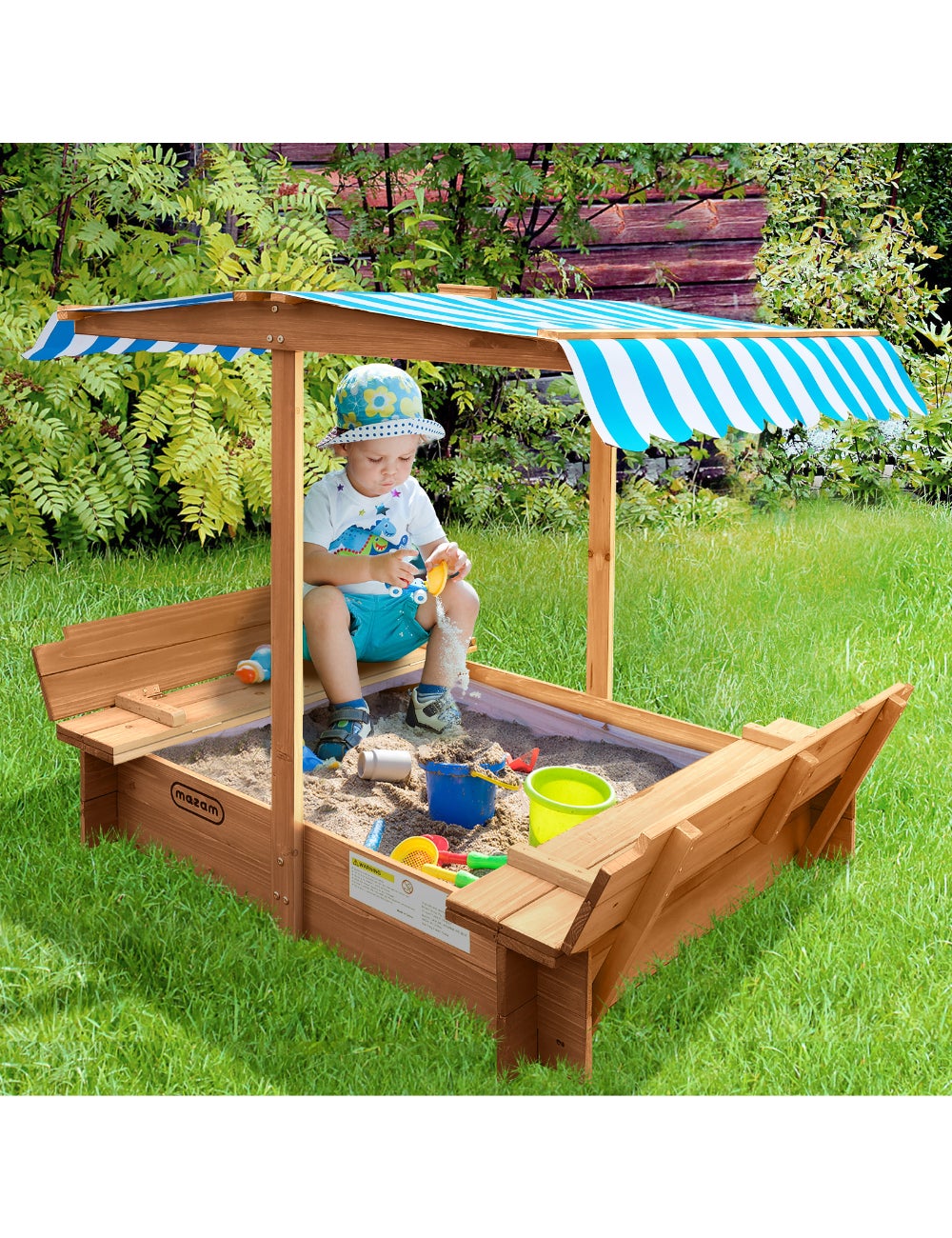 mazam-kids-sandpit-outdoor-toys-wooden-sandbox-beach-play-box-children