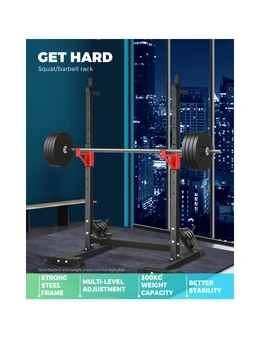 Finex Squat Rack Adjustable Barbell Rack Weight Bench Press Barbell Bar Stand