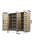 Oikiture Shoes Cabinet Shoe Storage Rack Organiser Shelf 3 Doors 30 Pairs Wooden, hi-res