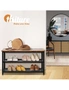 Oikiture Shoe Cabinet Bench Shoes Rack Shelf Storage 3-Tier Industrial Furniture, hi-res
