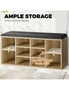 Oikiture Shoe Cabinet Bench Shoe Storage Rack PU Padded Seat Organiser Cupboard, hi-res