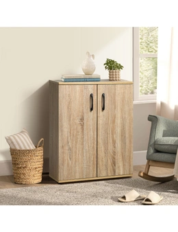 Oikiture Storage Cabinet Bathroom Cabinet Freestanding Cupboard Organiser Wooden