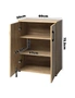 Oikiture Storage Cabinet Bathroom Cabinet Freestanding Cupboard Organiser Wooden, hi-res