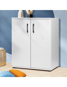 Oikiture Storage Cabinet Bathroom Cabinet Freestanding Cupboard Organiser White