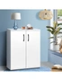 Oikiture Storage Cabinet Bathroom Cabinet Freestanding Cupboard Organiser White, hi-res