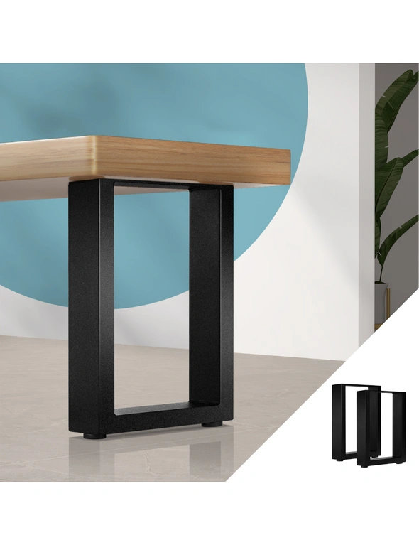 Oikiture 2X Coffee Dining Table Legs Bench Box DIY Steel Metal Industrial 40CM, hi-res image number null