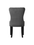 Oikiture 2x Velvet Dining Chairs Upholstered French Provincial Tufted Grey, hi-res