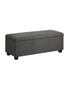 Oikiture Storage Ottoman Blanket Box Linen Fabric Arm Foot Stool Couch Large, hi-res
