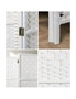 Oikiture 6 Panel Room Divider Screen Privacy Dividers Woven Wood Folding White, hi-res