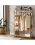 Oikiture Open Clothes Rack Wardrobe Hanging Organizer Storage Shelves, hi-res