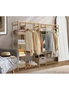 Oikiture Open Clothes Rack Wardrobe Hanging Organizer Storage Shelves, hi-res