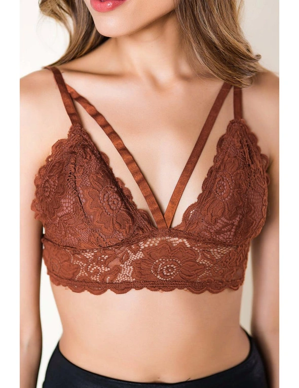 Briar Thorn Adjustable Strappy Lace Bralette