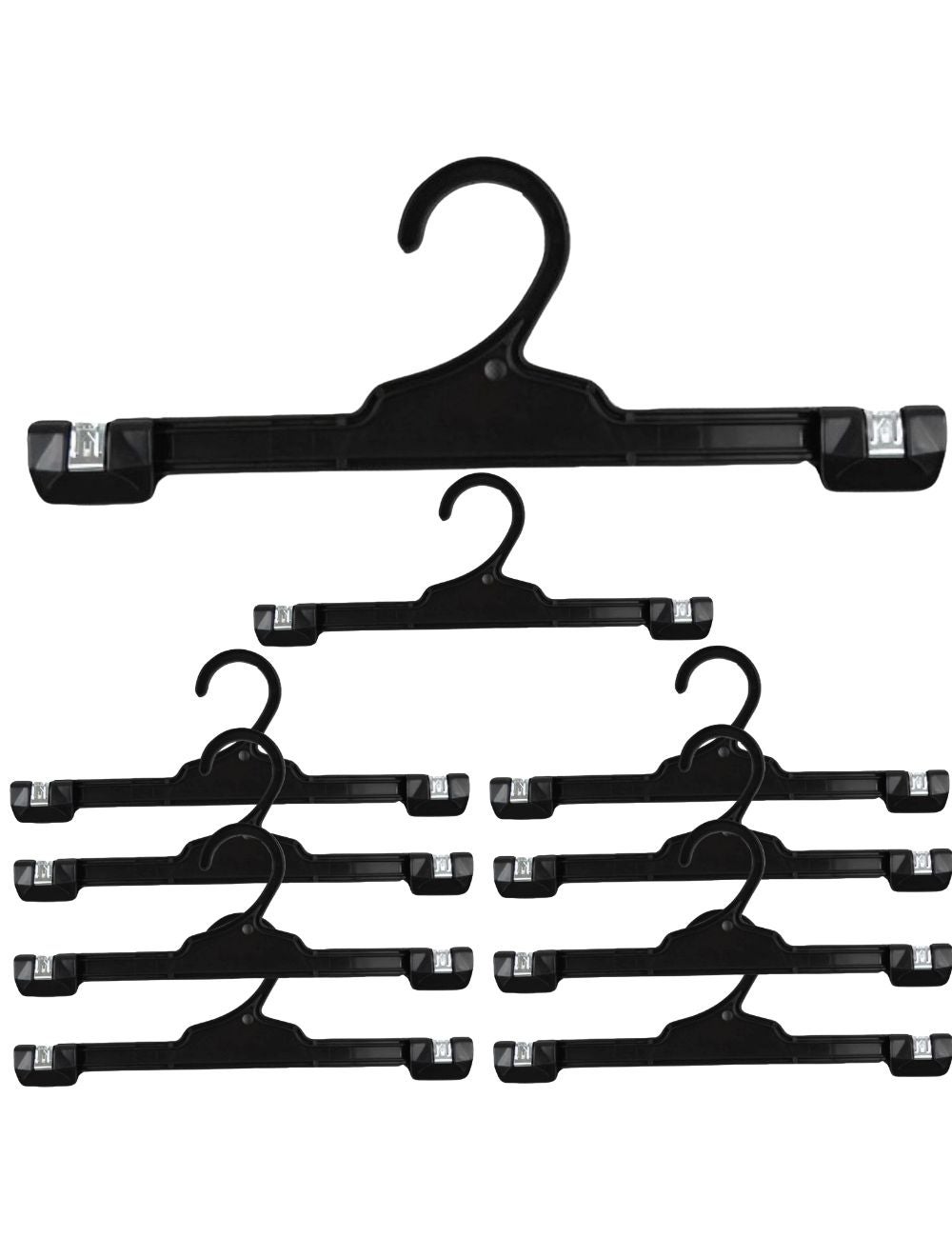 10x CLIP HANGERS Push Down Hanger 310mm Commercial Pants Shorts Dress ...