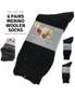 6 Pairs Merino Wool Blend Woolen Work Socks Hiking Heavy Duty Warm Thermal Bulk - Charcoal - 7-11, hi-res