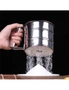 Mesh Flour Sifter Baking Icing Sieve Strainer Cup Sugar Shaker Mechanical Metal, hi-res