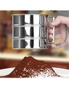Mesh Flour Sifter Baking Icing Sieve Strainer Cup Sugar Shaker Mechanical Metal, hi-res