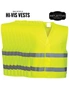 10x Hi Vis Safety Vest Reflective Tape Workwear Night & Day Bulk - Yellow - One Size, hi-res