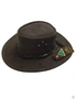 JACARU Wallaroo Suede Leather Hat UV Protection Water Resistant Wide Brim 1007 - Black - Medium (55/56cm), hi-res