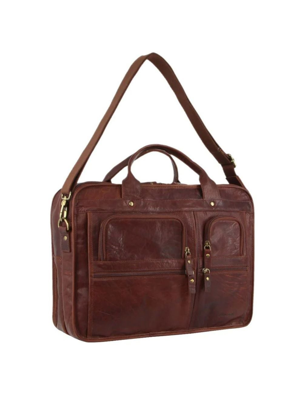 Pierre cardin rustic discount leather business computer bag