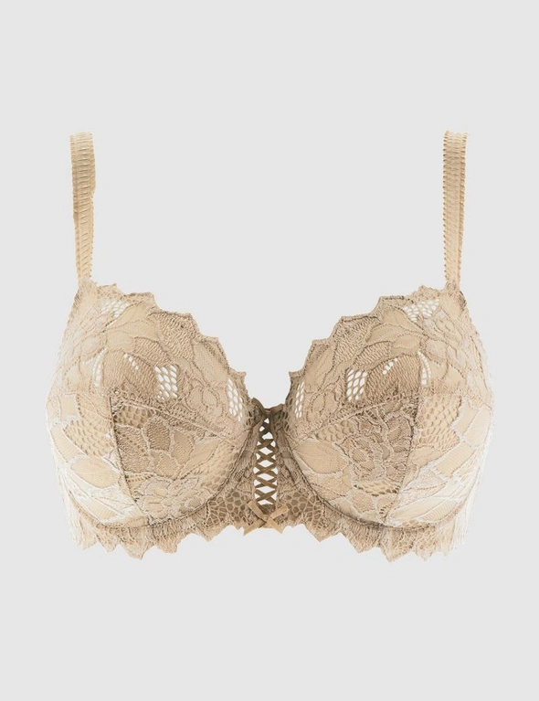 Amante Ultimo Modern Bloom Padded Wired Lace Balconette Bra Laced