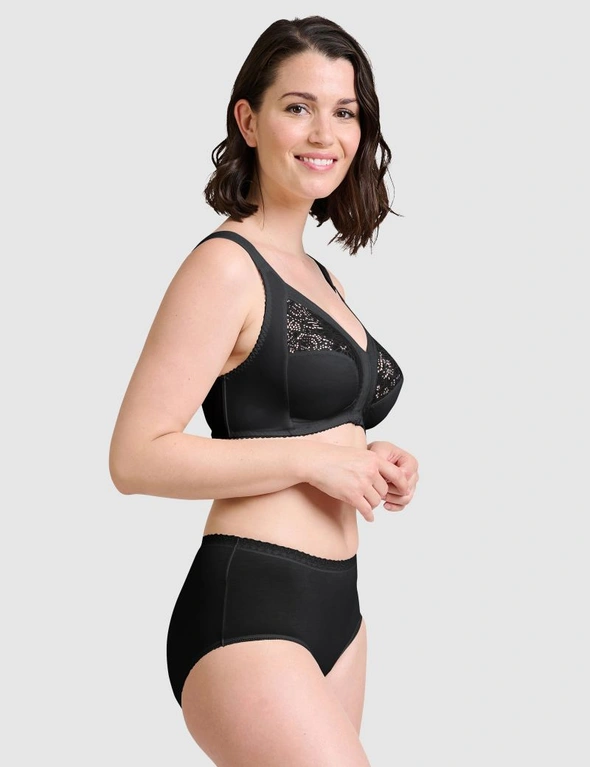 Women's Front Closure Bra Full Coverage Wirefree Lace Plus Size