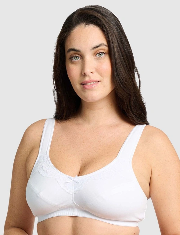 Lucie Organic Cotton Wide Strap Wirefree Bra, hi-res image number null