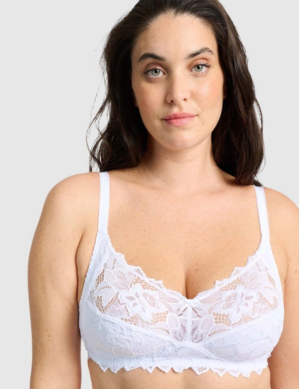 Coton d'Arum Organic Cotton Wirefree Lacy Bra, hi-res image number null