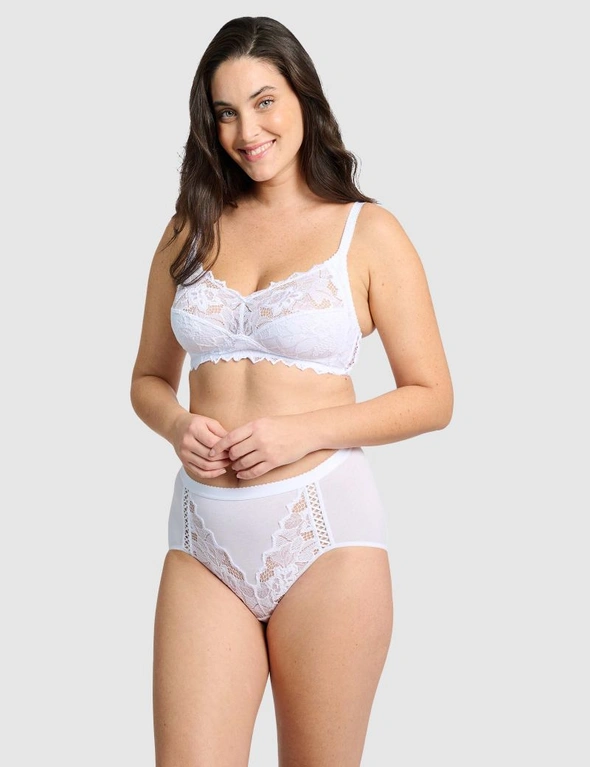 Coton d'Arum Organic Cotton Wirefree Lacy Bra, hi-res image number null