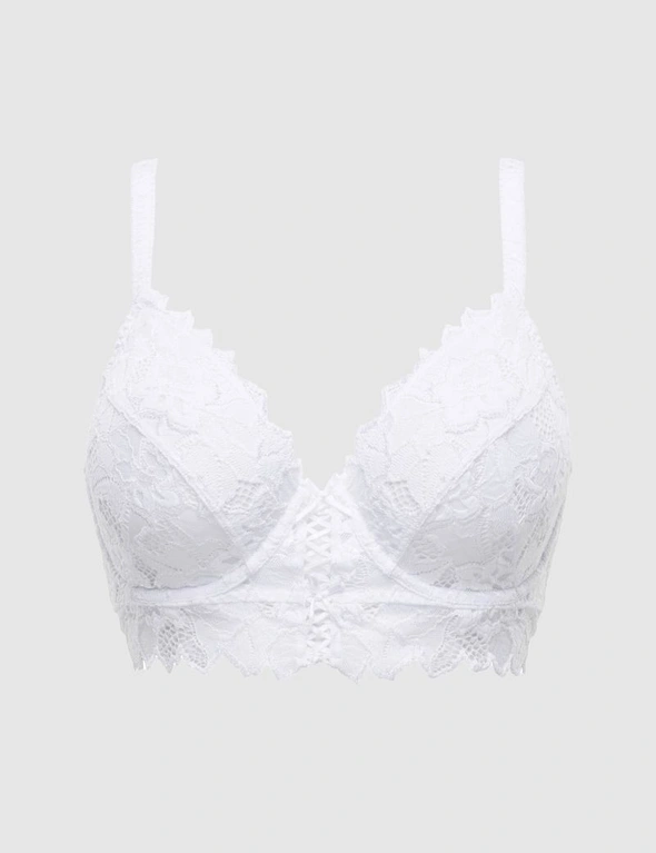 Arum Underwired Longline Lace Bustier Bra, hi-res image number null