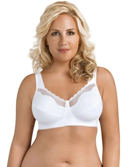 Exquisite Form Cotton Soft Cup Bra With Lace