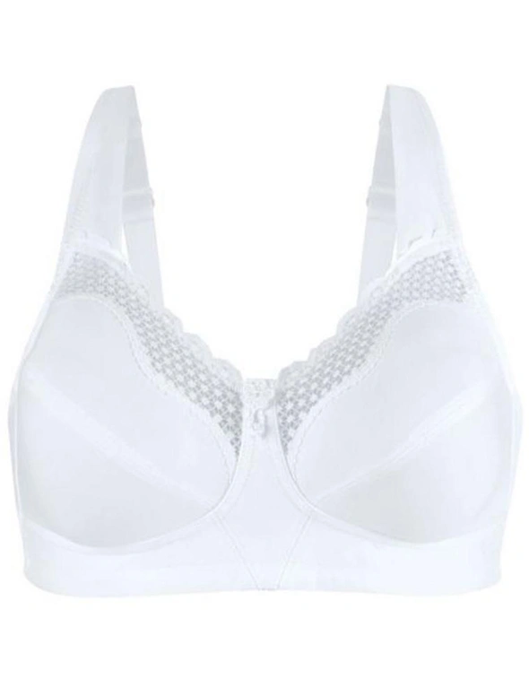 Exquisite Form Cotton Soft Cup Bra With Lace, hi-res image number null