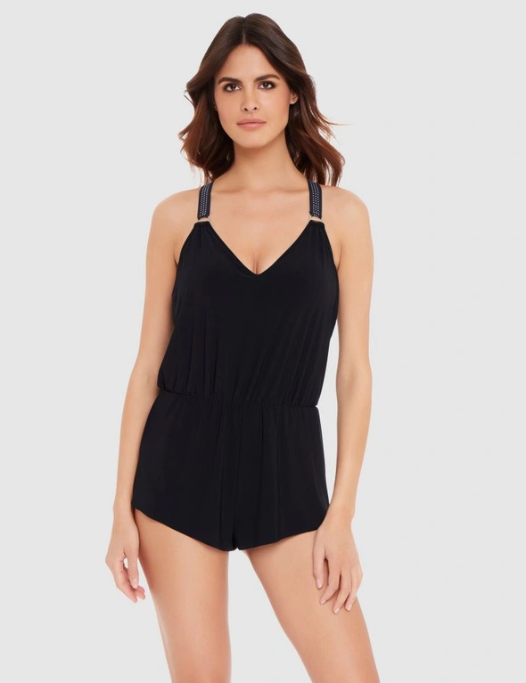 Star Studded Gaby Halterneck Romper Style Swimsuit, hi-res image number null