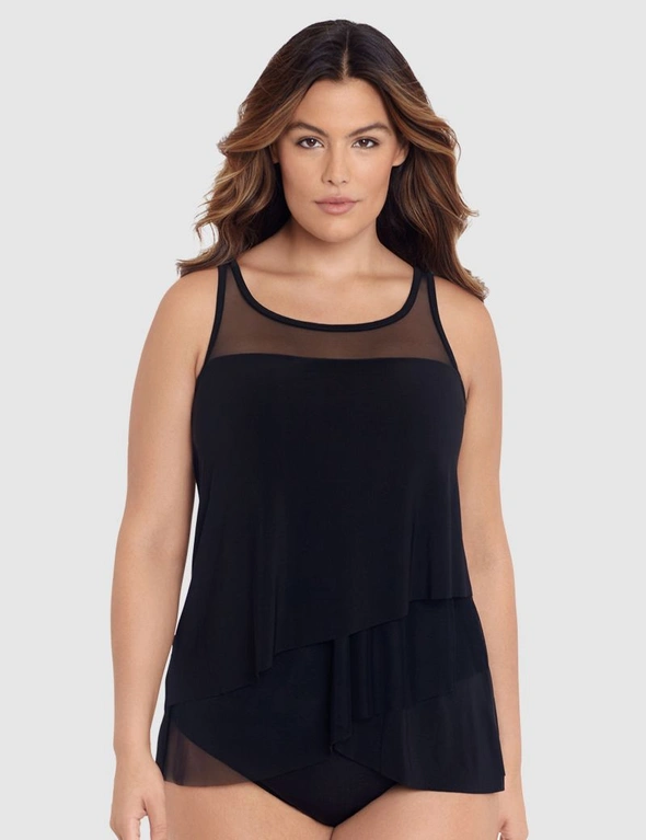 Illusionists Mirage Floaty Layered Tankini Top PLUS, hi-res image number null
