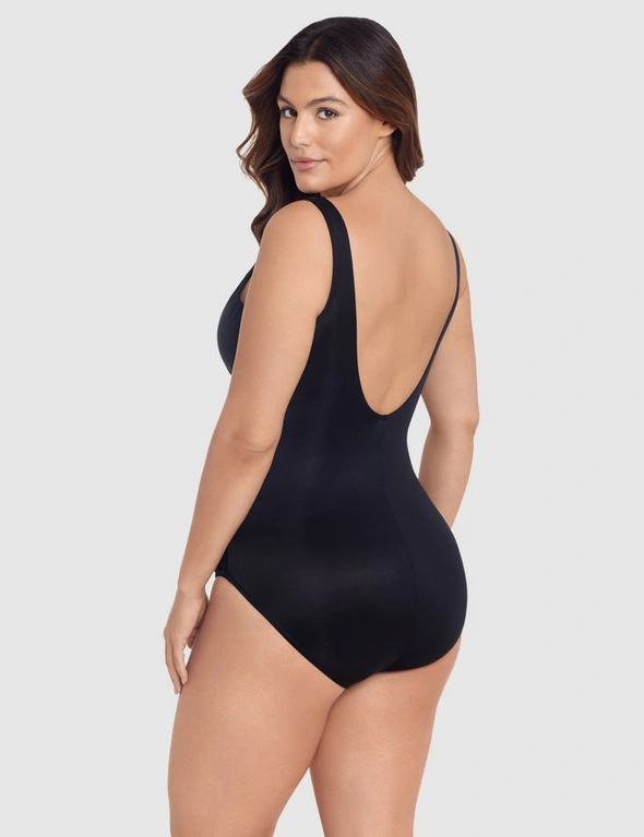Illusionists Crossover Draped Shaping Swimsuit PLUS, hi-res image number null