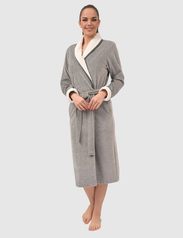 Montreux Shawl Collar Belted Cotton Robe, hi-res image number null